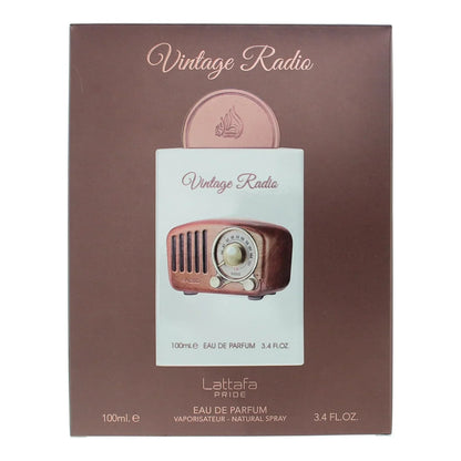 Lattafa Pride Vintage Radio for Unisex Eau de Parfum Spray, 3.4 Ounce / 100 ml