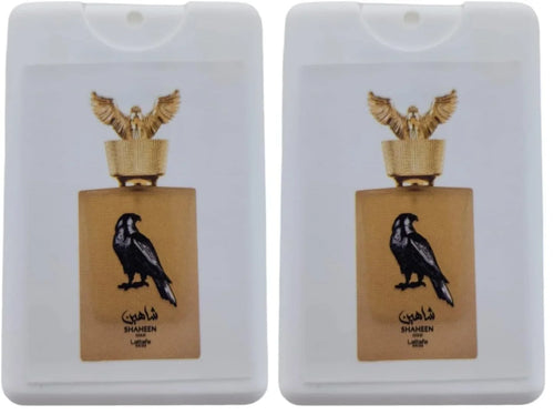 Lattafa Shaheen Gold Eau De Parfum Spray Trial Size, 20ml/0.67oz (Unisex) (Pack of 2)