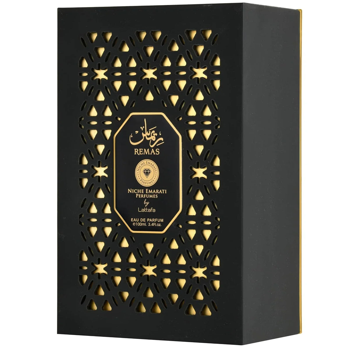 Lattafa Niche Emarati Remas – Fruity, Floral, Woody, Amber – Eau de Parfum for Everyone, 3.4 Ounce / 100 ml
