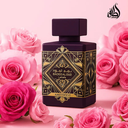 Lattafa Bade'e Al Oud Amethyst for Unisex Eau de Parfum Spray, 3.4 Ounce / 100 Ml