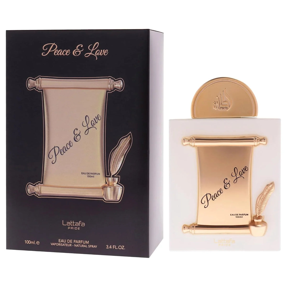 Lattafa Pride Peace & Love for Unisex Eau de Parfum Spray, 3.4 Ounce / 100 ml