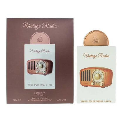 Lattafa Pride Vintage Radio for Unisex Eau de Parfum Spray, 3.4 Ounce / 100 ml