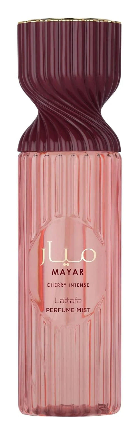 Lattafa Mayar Cherry Intense Perfume Mist 250ml – Sweet Gourmand Body Spray with Strawberry, Bergamot, Cherry Jam, Cacao, Vanilla, Patchouli & Amber Notes