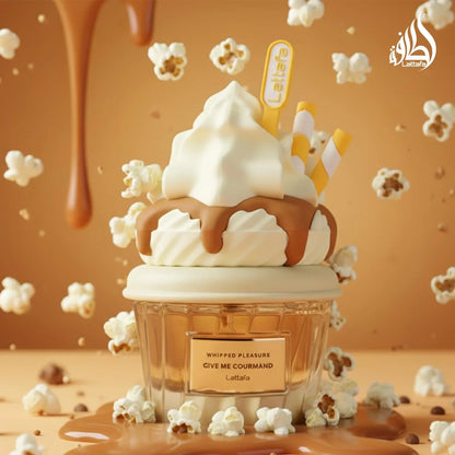 Lattafa Whipped Pleasure Eau de Parfum, Give Me Gourmand Collection, Spray Form, 75ml, Whipped Cream, Caramel & Vanilla Scent, Long-lasting