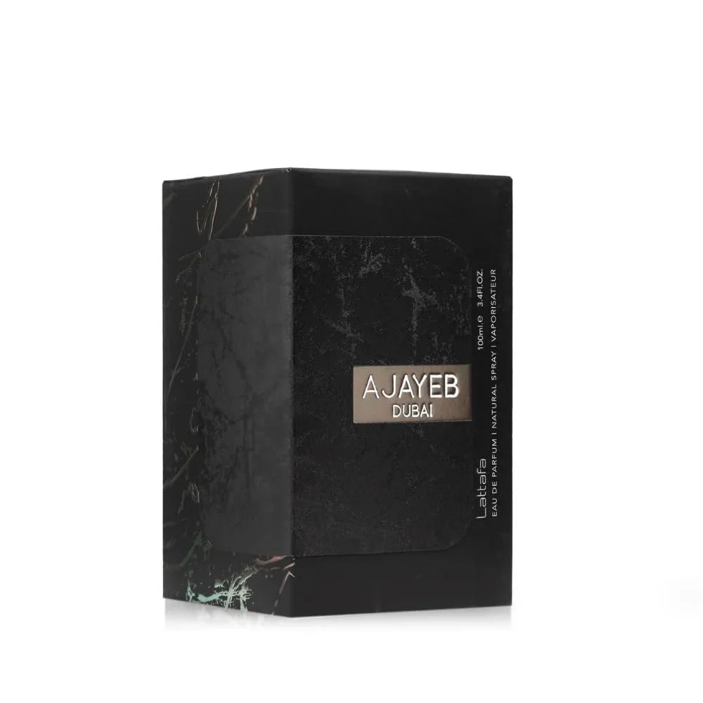 Lattafa Ajayeb Dubai Eau de Parfum Spray for Men, 3.4 Ounce