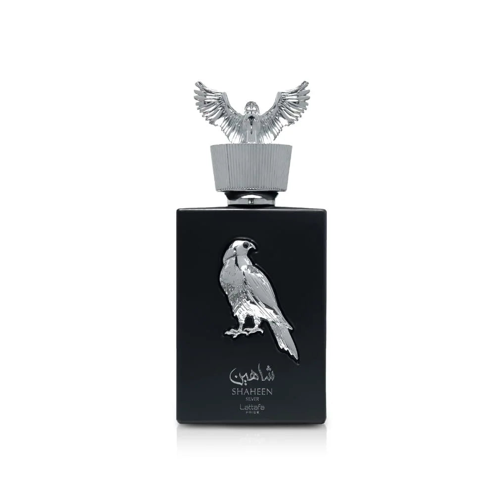 Lattafa Pride Shaheen Silver – Fresh, Fruity, Chypre, Amber – Eau de Parfum Long-Lasting Fragrance for Unisex, 3.4 Ounce / 100 ml