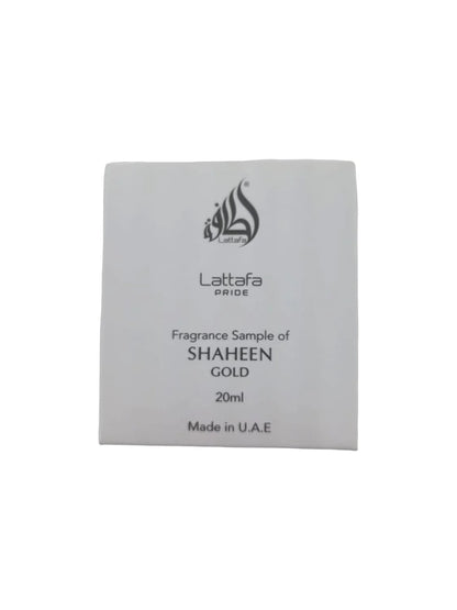 Lattafa Shaheen Gold Eau De Parfum Spray Trial Size, 20ml/0.67oz (Unisex) (Pack of 2)