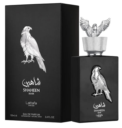Lattafa Perfumes Shaheen Silver for Unisex Eau de Parfum Spray, 3.4 Ounce