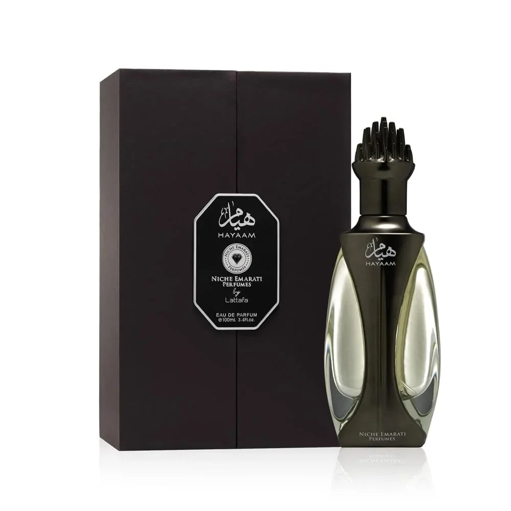 Lattafa Niche Emarati Hayaam – Marine, Citrus, Floral, Woody – Eau de Parfum Long-Lasting Fragrance for Everyone, 3.4 Ounce / 100 ml