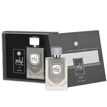 Lattafa Liam Grey for Unisex Eau de Parfum Spray, 3.4 Ounce / 100 ml