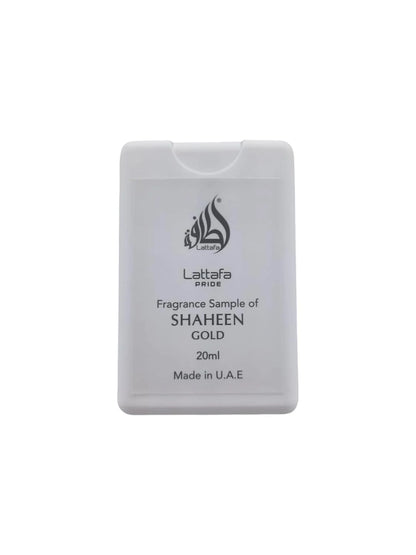 Lattafa Shaheen Gold Eau De Parfum Spray Trial Size, 20ml/0.67oz (Unisex) (Pack of 2)