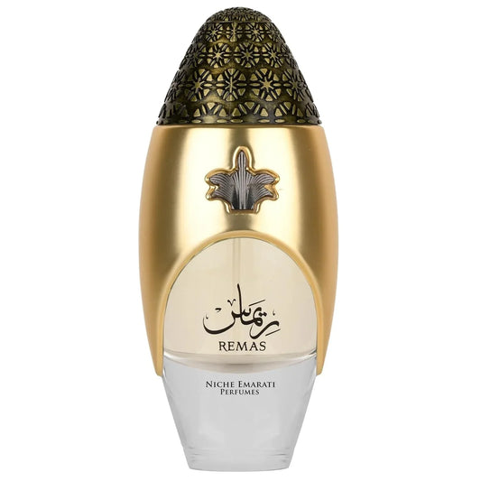 Lattafa Niche Emarati Remas – Fruity, Floral, Woody, Amber – Eau de Parfum for Everyone, 3.4 Ounce / 100 ml