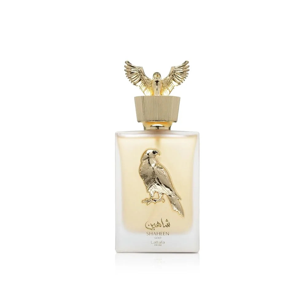 Lattafa Perfumes Shaheen Gold for Unisex Eau de Parfum Spray, 3.4 Ounce