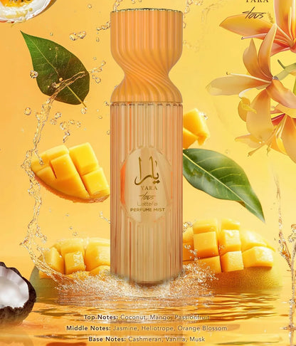 Lattafa Body Mist Yara Eau De Parfum | Coconut, Mango, passionfruit | Long-Lasting Perfume Fragrance