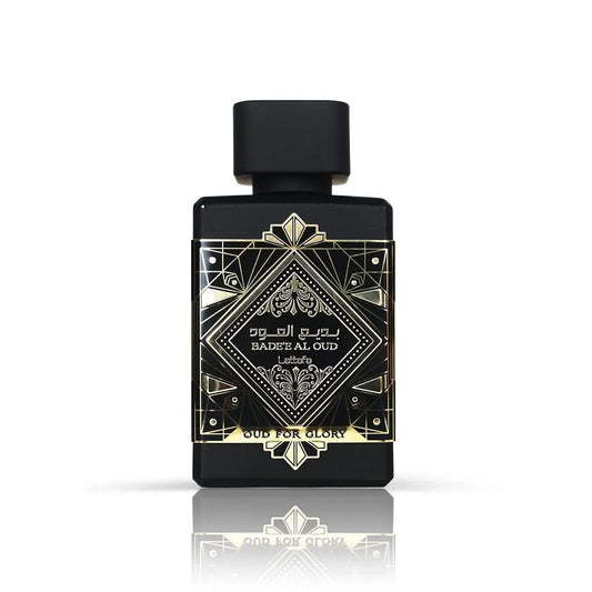 Lattafa Bade'e Al Oud Oud for Glory - Oriental Woody, Caramel, Warm Spicy - Eau de Parfum Long-Lasting Fragrance for Unisex, 3.40 Ounce / 100 ml