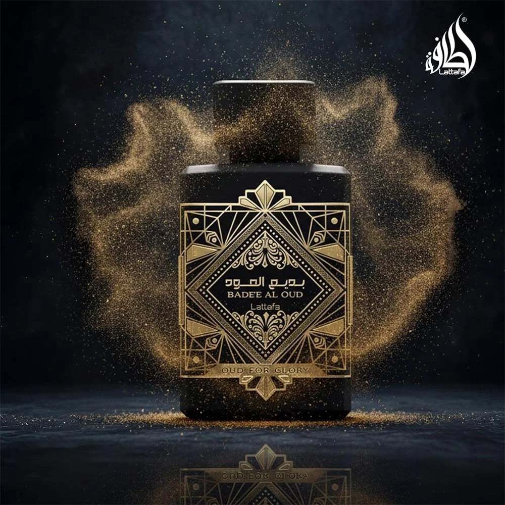 Lattafa Bade'e Al Oud Oud for Glory - Oriental Woody, Caramel, Warm Spicy - Eau de Parfum Long-Lasting Fragrance for Unisex, 3.40 Ounce / 100 ml
