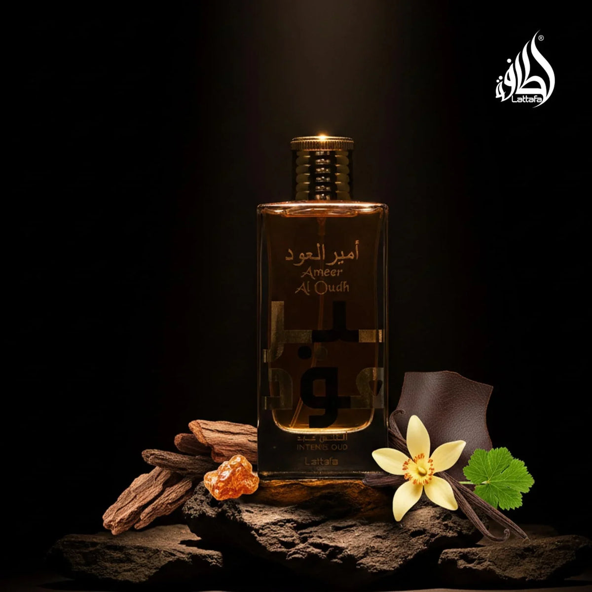 Lattafa Ameer Al Oud Intense Oud for Unisex Eau de Parfum Spray, 3.4 Ounce