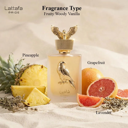 Lattafa Perfumes Shaheen Gold for Unisex Eau de Parfum Spray, 3.4 Ounce