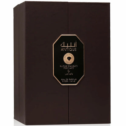 Lattafa Niche Emarati Antique – Gourmand, Woody, Floral, Spicy – Eau de Parfum for Everyone, 3.4 Ounce / 100 ml